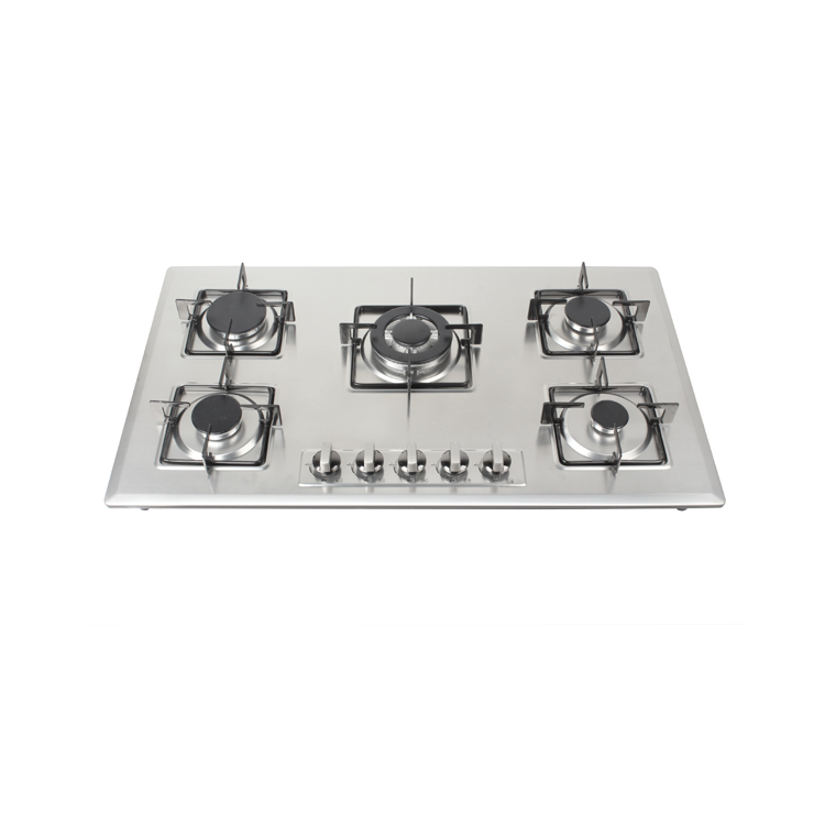 Square pan support gas cooktop