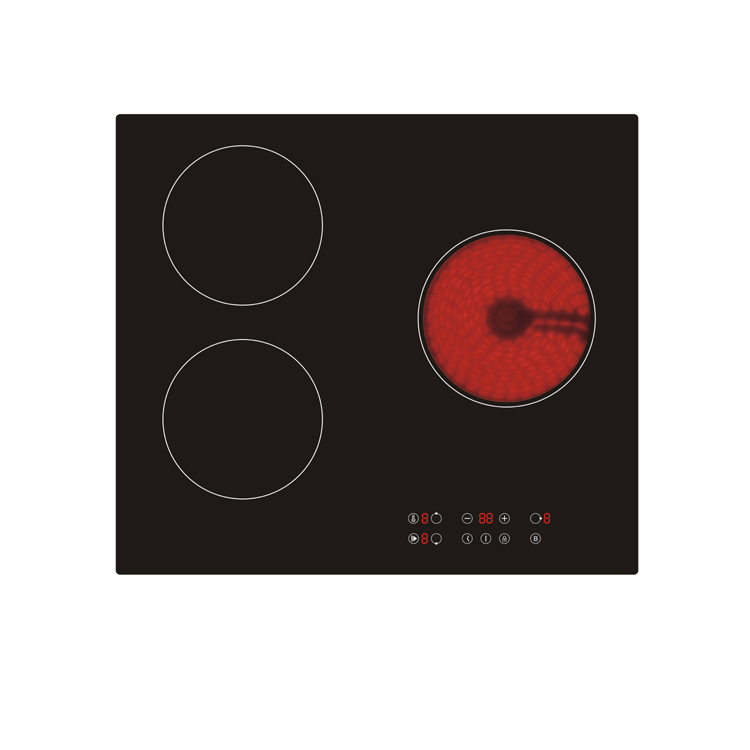 Ceramic hob mixed with induction cooker